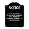 Signmission This Property Is Not Responsible for Theft or Damage to Vehicles or Contents, A-DES-BW-1824-22809 A-DES-BW-1824-22809 - alternate 1